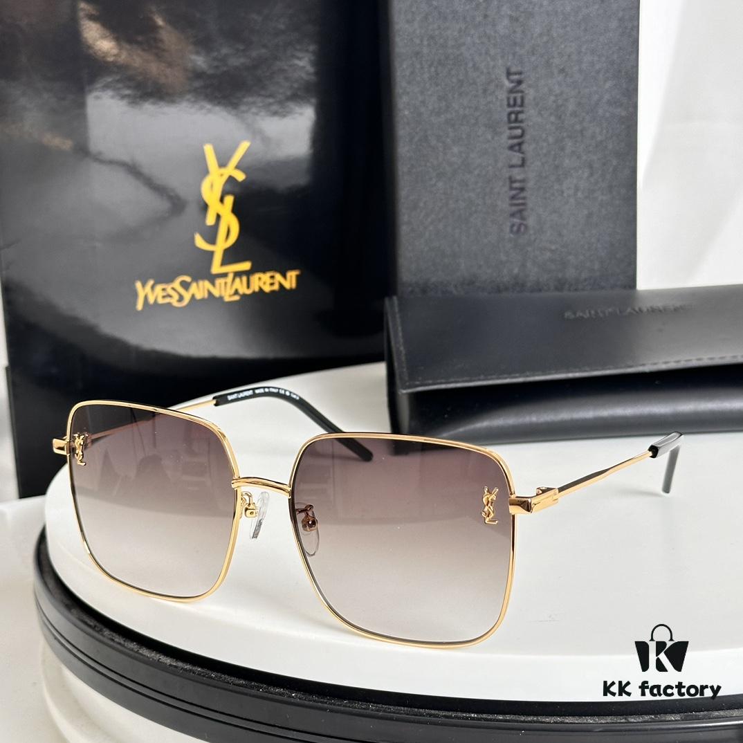 6931ac1dccd8ab3d7afa06f7 Authentic SAINT LAURENT SL314 Size 58□18-140 YSL High-Quality Metal Square Fashion Sunglasses