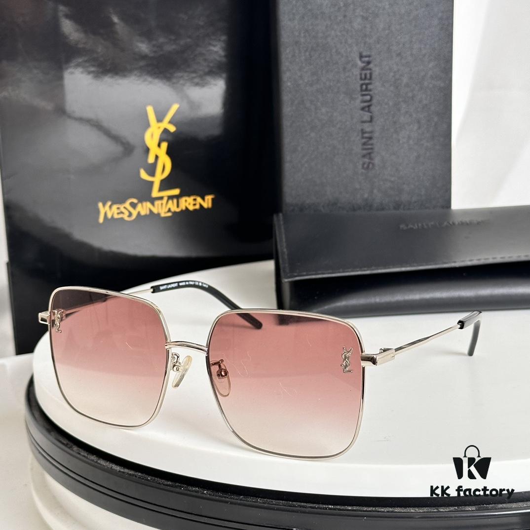 6931ac1dccd8ab3d7afa06f8 Authentic SAINT LAURENT SL314 Size 58□18-140 YSL High-Quality Metal Square Fashion Sunglasses