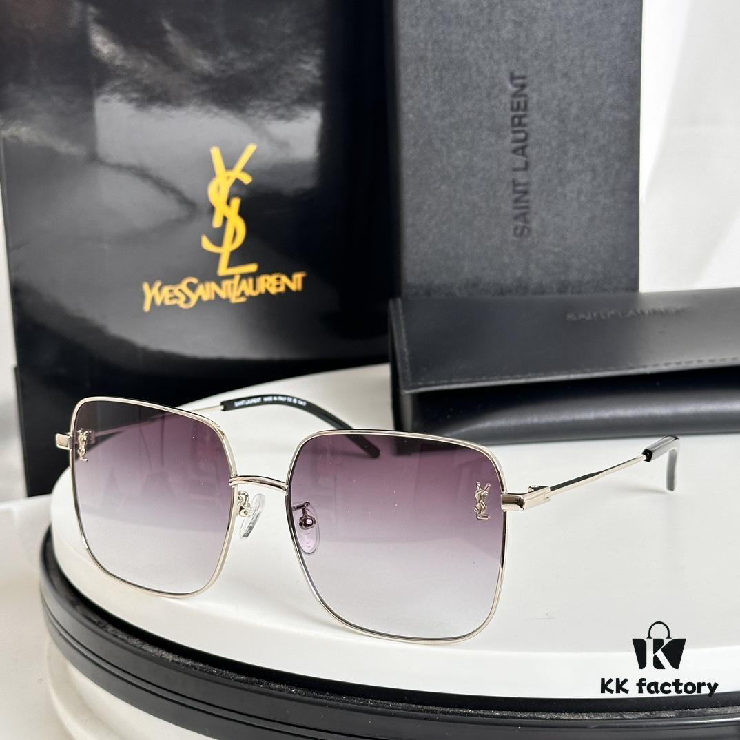 6931ac1dccd8ab3d7afa06f9 Authentic SAINT LAURENT SL314 Size 58□18-140 YSL High-Quality Metal Square Fashion Sunglasses