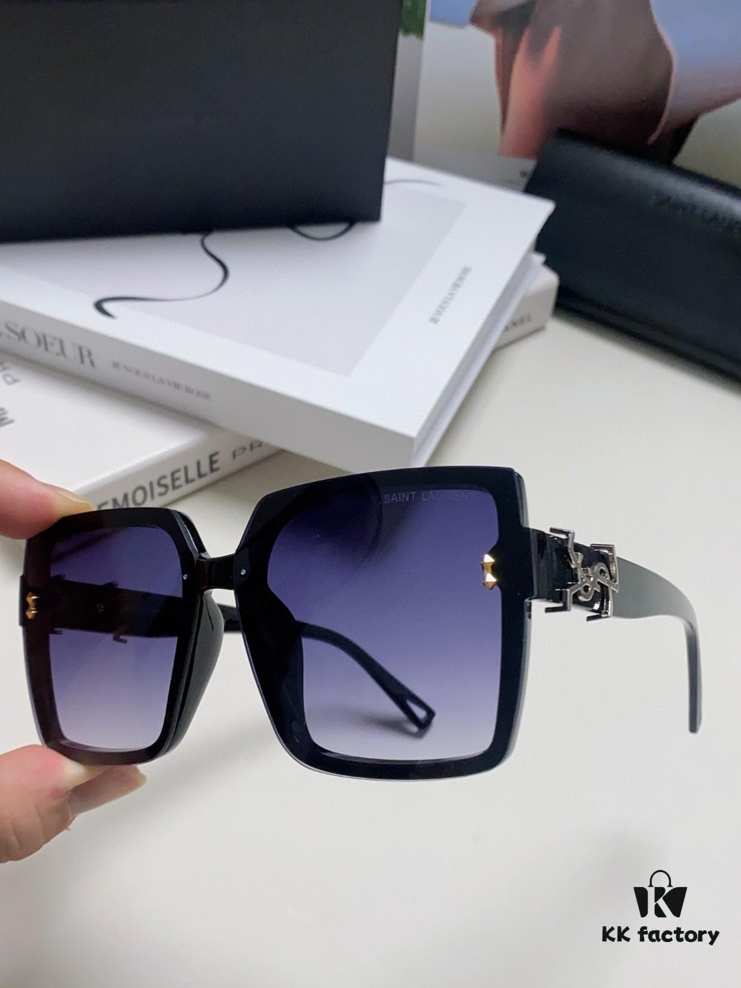YSL Saint Laurent [SAINT LAURENT Queen Sunglasses] 2024 New Lightweight Luxury Versatile Square Frame Sunglasses for Women, Unisex Trendy Sun Glasses