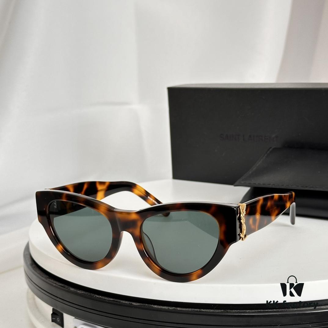 6931ac20ccd8ab3d7afa0723 SAINT LAURENT Saint Laurent SL M94 Size: 53□20-145 YSL Letter Temple High-Quality Irregular Acetate Retro Cat-Eye Fashion Sunglasses