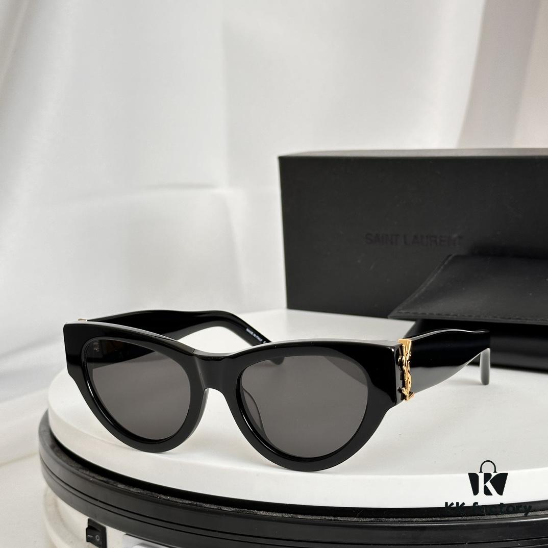6931ac20ccd8ab3d7afa0724 SAINT LAURENT Saint Laurent SL M94 Size: 53□20-145 YSL Letter Temple High-Quality Irregular Acetate Retro Cat-Eye Fashion Sunglasses