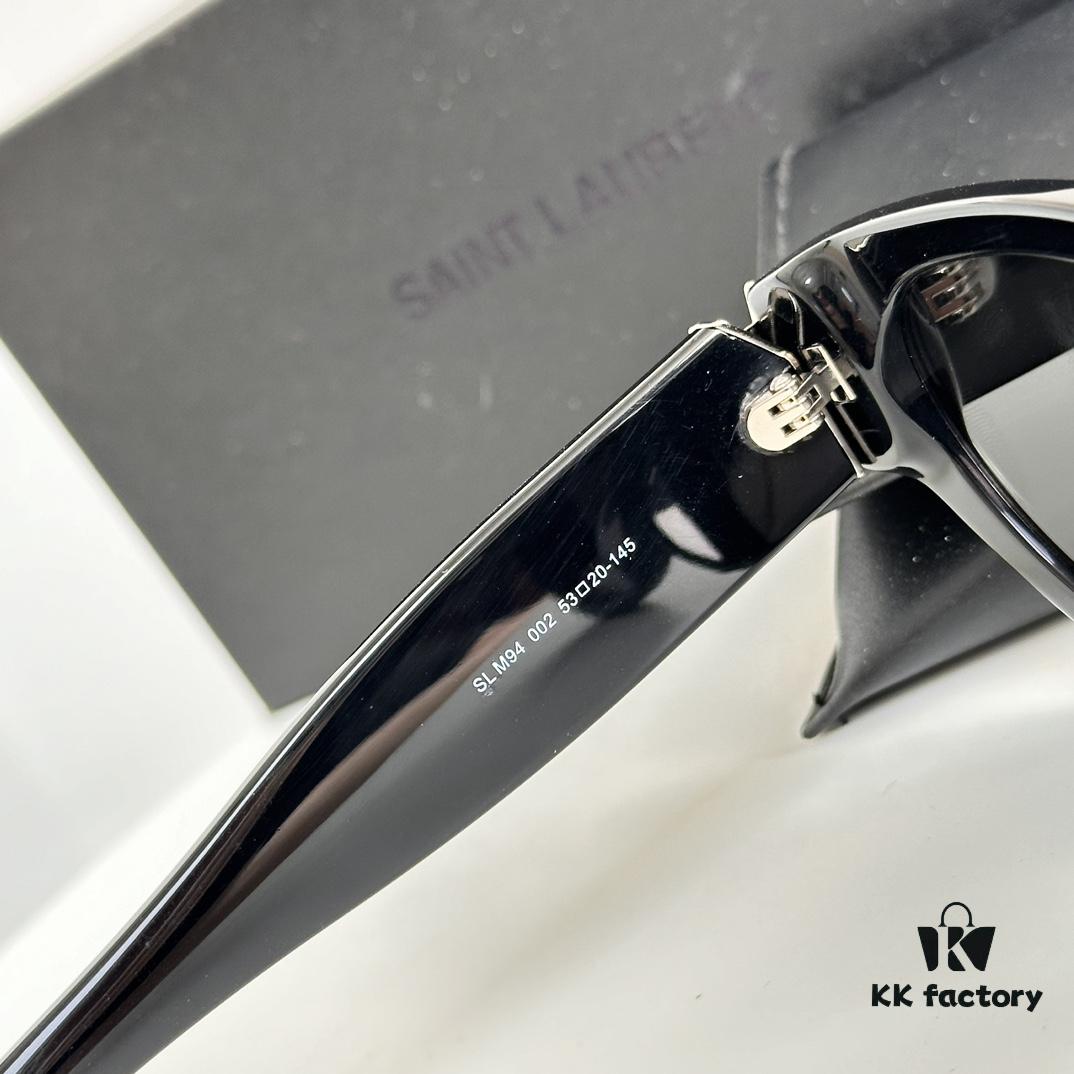 6931ac20ccd8ab3d7afa0727 SAINT LAURENT Saint Laurent SL M94 Size: 53□20-145 YSL Letter Temple High-Quality Irregular Acetate Retro Cat-Eye Fashion Sunglasses