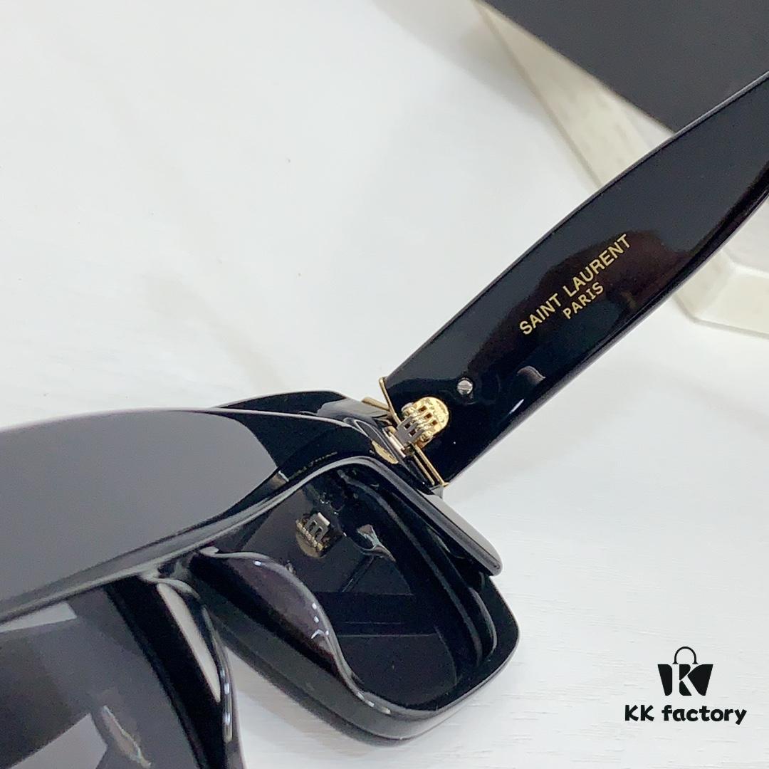 SAINT LAURENT SL99/F Sunglasses, Size 144-0-145, Deep Beveled Design, YSL Gold Logo