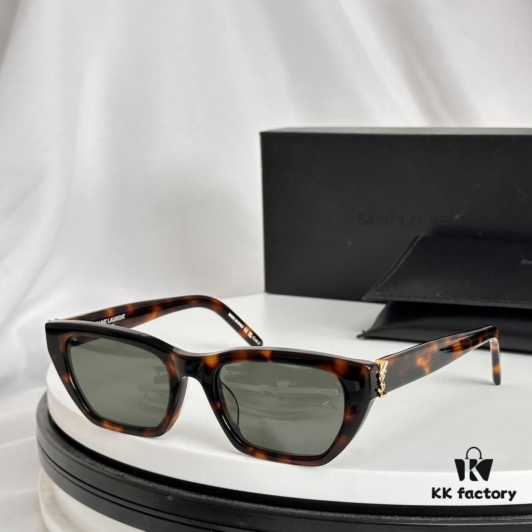 6931ac27ccd8ab3d7afa079e Saint Laurent SL M127/F Small Logo YSL Accent Sunglasses