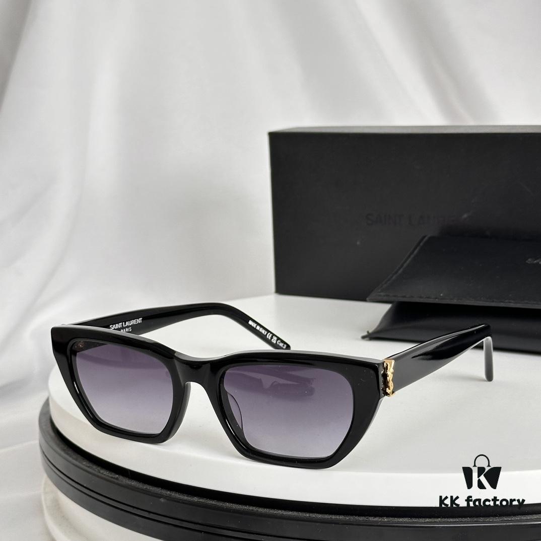 6931ac28ccd8ab3d7afa07a0 Saint Laurent SL M127/F Small Logo YSL Accent Sunglasses