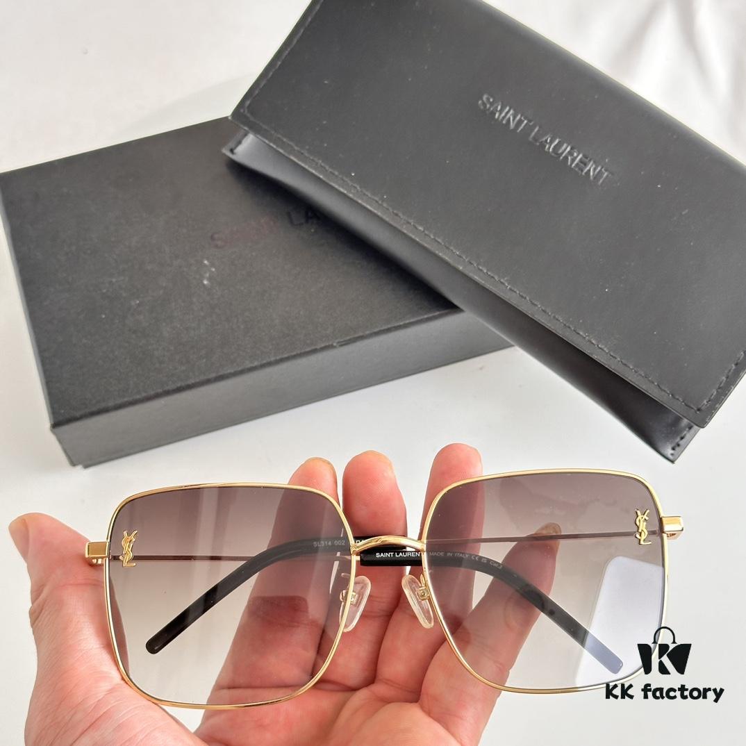 6931ac2cccd8ab3d7afa07dc Authentic SAINT LAURENT SL314 Size 58□18-140 YSL High-Quality Metal Square Fashion Sunglasses