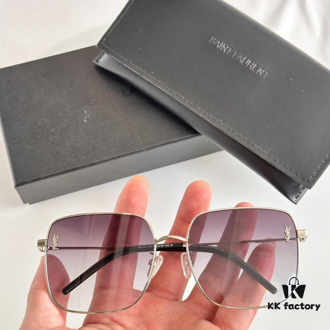 6931ac2cccd8ab3d7afa07dd Authentic SAINT LAURENT SL314 Size 58□18-140 YSL High-Quality Metal Square Fashion Sunglasses