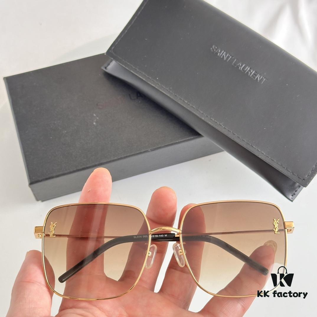 6931ac2cccd8ab3d7afa07de Authentic SAINT LAURENT SL314 Size 58□18-140 YSL High-Quality Metal Square Fashion Sunglasses