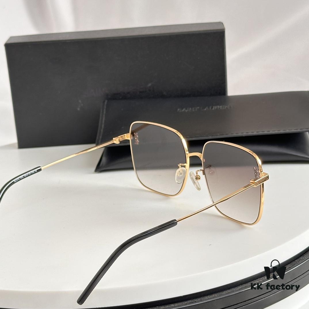 6931ac2cccd8ab3d7afa07e3 Authentic SAINT LAURENT SL314 Size 58□18-140 YSL High-Quality Metal Square Fashion Sunglasses