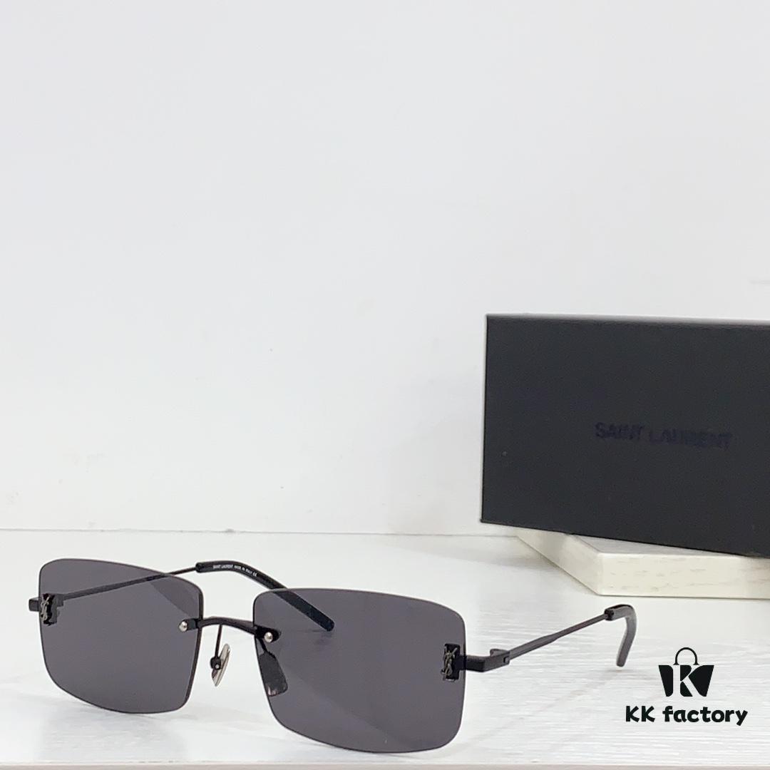 6931ac2dccd8ab3d7afa07fb SAINT LAURENT · 24 New Arrival SL337M Signature YSL Mirror Detail in European and American Series Slender Temples Frameless Ultra-Light High Electroplating Sunglasses
