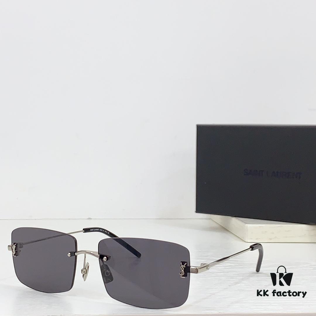 6931ac2eccd8ab3d7afa07fd SAINT LAURENT · 24 New Arrival SL337M Signature YSL Mirror Detail in European and American Series Slender Temples Frameless Ultra-Light High Electroplating Sunglasses