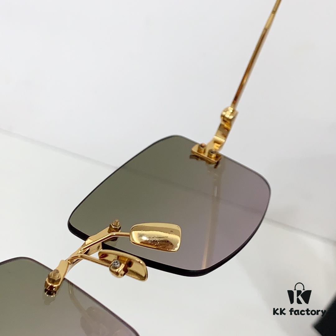6931ac2eccd8ab3d7afa07fe SAINT LAURENT · 24 New Arrival SL337M Signature YSL Mirror Detail in European and American Series Slender Temples Frameless Ultra-Light High Electroplating Sunglasses