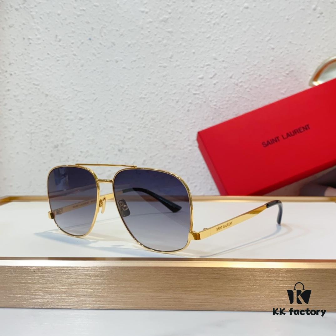 6931ac31ccd8ab3d7afa0837 SAINT LAURENT SL 653/F LEON Dual-Bridge Sunglasses with Low Temple Design