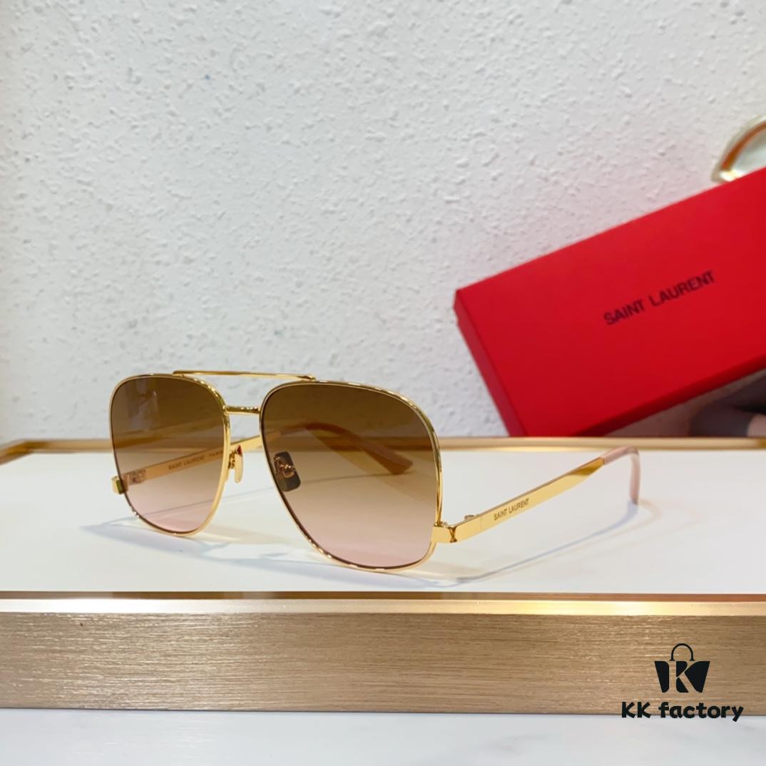 6931ac31ccd8ab3d7afa0838 SAINT LAURENT SL 653/F LEON Dual-Bridge Sunglasses with Low Temple Design