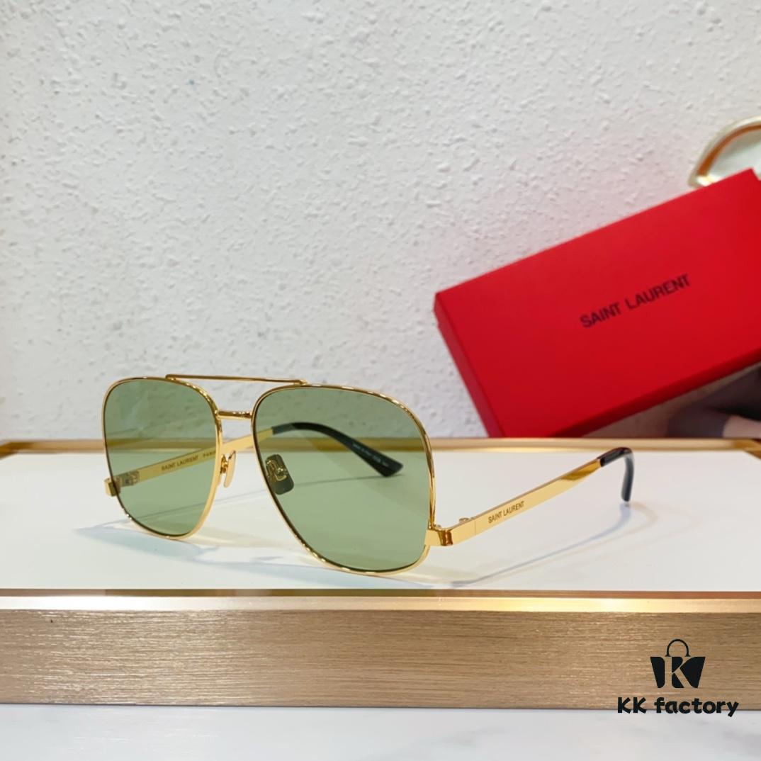 6931ac31ccd8ab3d7afa0839 SAINT LAURENT SL 653/F LEON Dual-Bridge Sunglasses with Low Temple Design