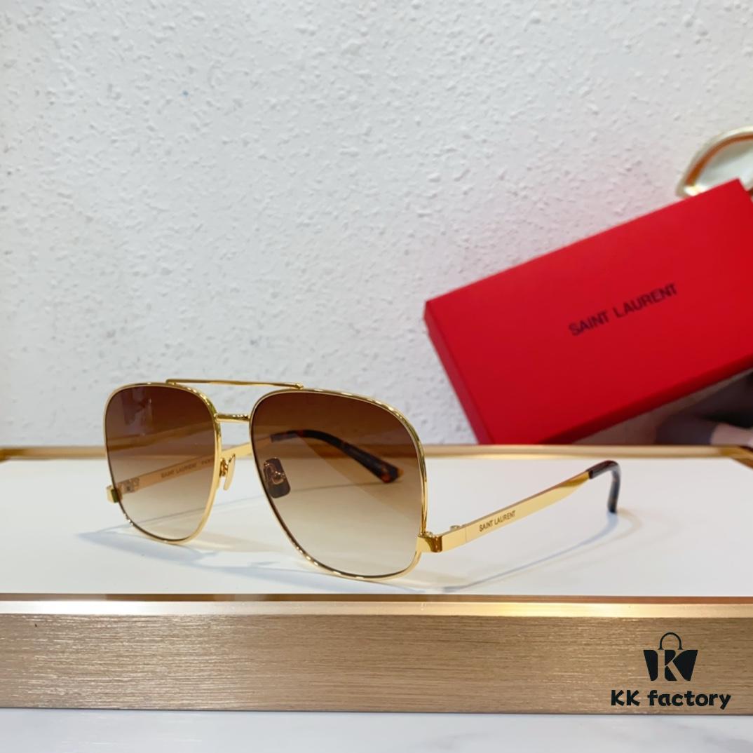 6931ac31ccd8ab3d7afa083b SAINT LAURENT SL 653/F LEON Dual-Bridge Sunglasses with Low Temple Design