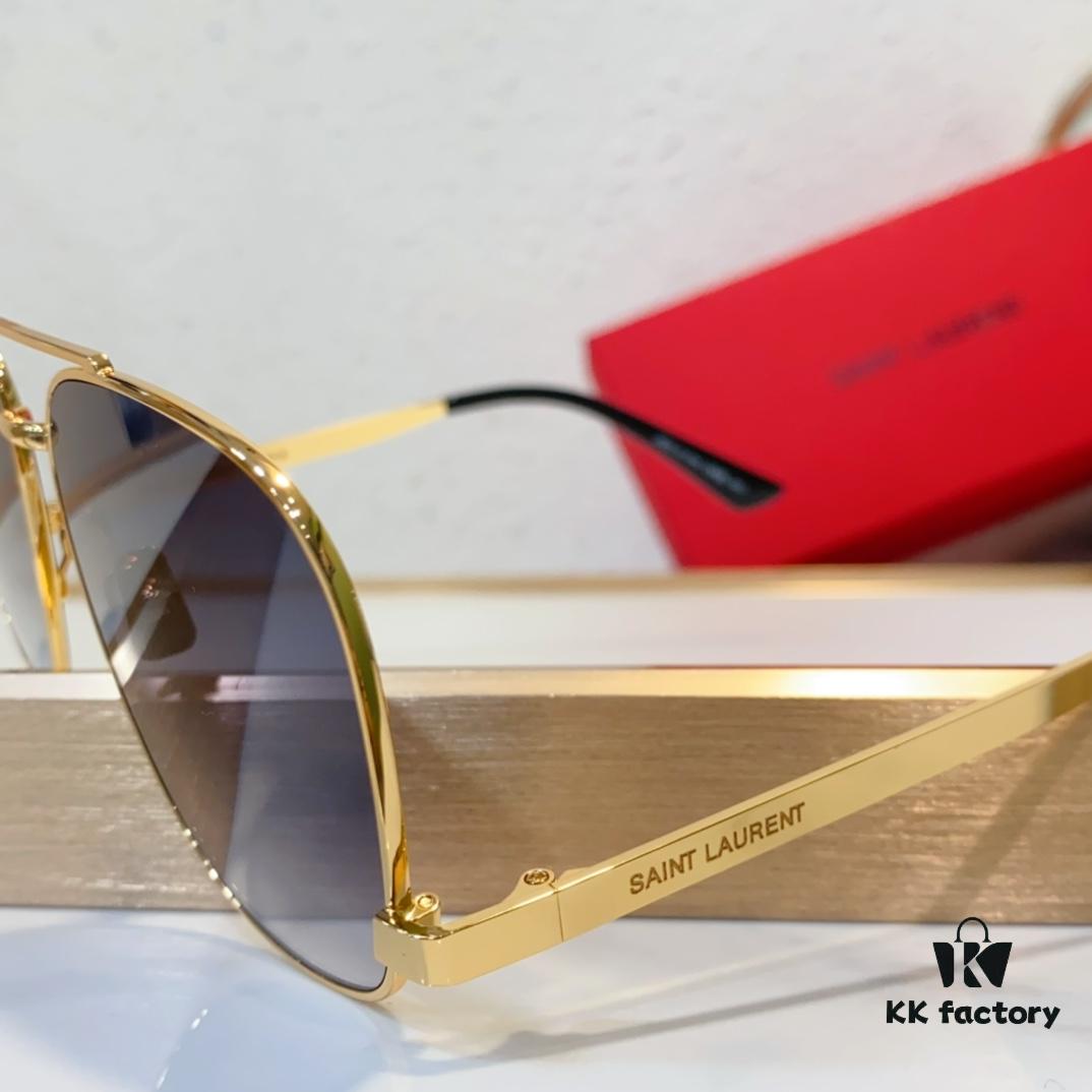 6931ac32ccd8ab3d7afa083c SAINT LAURENT SL 653/F LEON Dual-Bridge Sunglasses with Low Temple Design