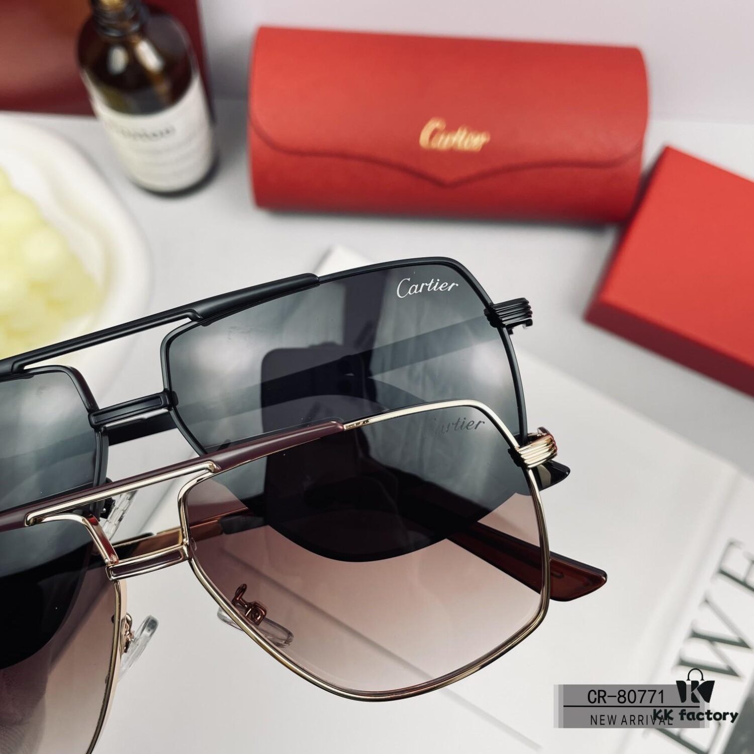6931ac33ccd8ab3d7afa0850 Cartier France - Polarized Resin HD Lens Sunglasses, Lightweight Metal Frame, Unisex Design, Model 80771