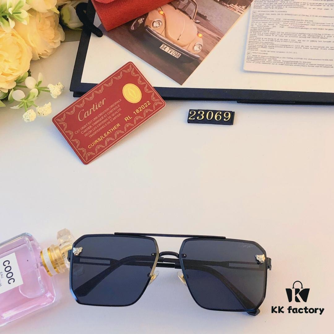 6931ac35ccd8ab3d7afa087b Cartier New 3D Panther Head Sunglasses, European and American Style, Unique Frameless Sunglasses
