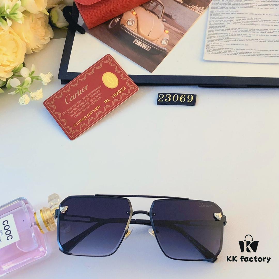 6931ac36ccd8ab3d7afa087c Cartier New 3D Panther Head Sunglasses, European and American Style, Unique Frameless Sunglasses