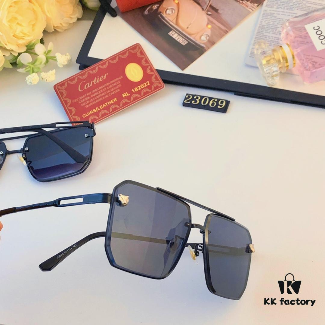 6931ac36ccd8ab3d7afa087d Cartier New 3D Panther Head Sunglasses, European and American Style, Unique Frameless Sunglasses