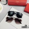 Cartier France - Unisex Sunglasses Model 80771 with Polaroid HD Resin Lenses, Lightweight Metal Frame, Size 60-13-148