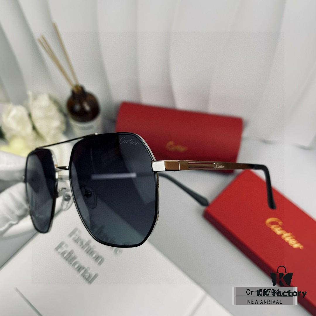 6931ac38ccd8ab3d7afa08a8 Cartier France - Men's Sunglasses with Polarized Lenses, Lightweight Metal Frame, Model 53704