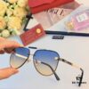 Cartier Fashionable European and American Double-Bridge Sunglasses for Men, UV Protection Anti-Sunlight Business Sunglasses for Women, Outdoor Shade Glasses, Frog-Eye Sunglasses