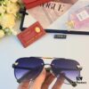 Cartier Fashionable European and American Double-Bridge Sunglasses for Men, UV Protection Anti-Sunlight Business Sunglasses for Women, Outdoor Shade Glasses, Frog-Eye Sunglasses