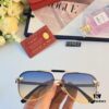 Cartier Fashionable European and American Double-Bridge Sunglasses for Men, UV Protection Anti-Sunlight Business Sunglasses for Women, Outdoor Shade Glasses, Frog-Eye Sunglasses