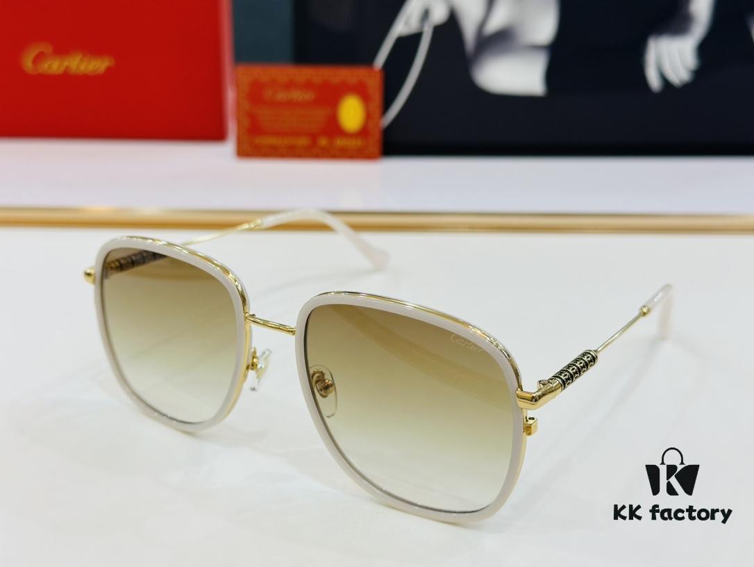 6931ac3dccd8ab3d7afa08ef New Arrival Cartier Model: CT0382S Size: 55□19-145 High-Quality Brand Iconic Designer Sunglasses