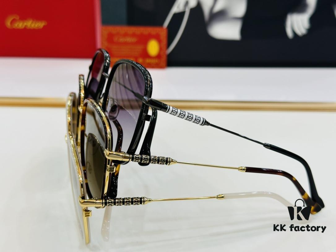 6931ac3dccd8ab3d7afa08f0 New Arrival Cartier Model: CT0382S Size: 55□19-145 High-Quality Brand Iconic Designer Sunglasses