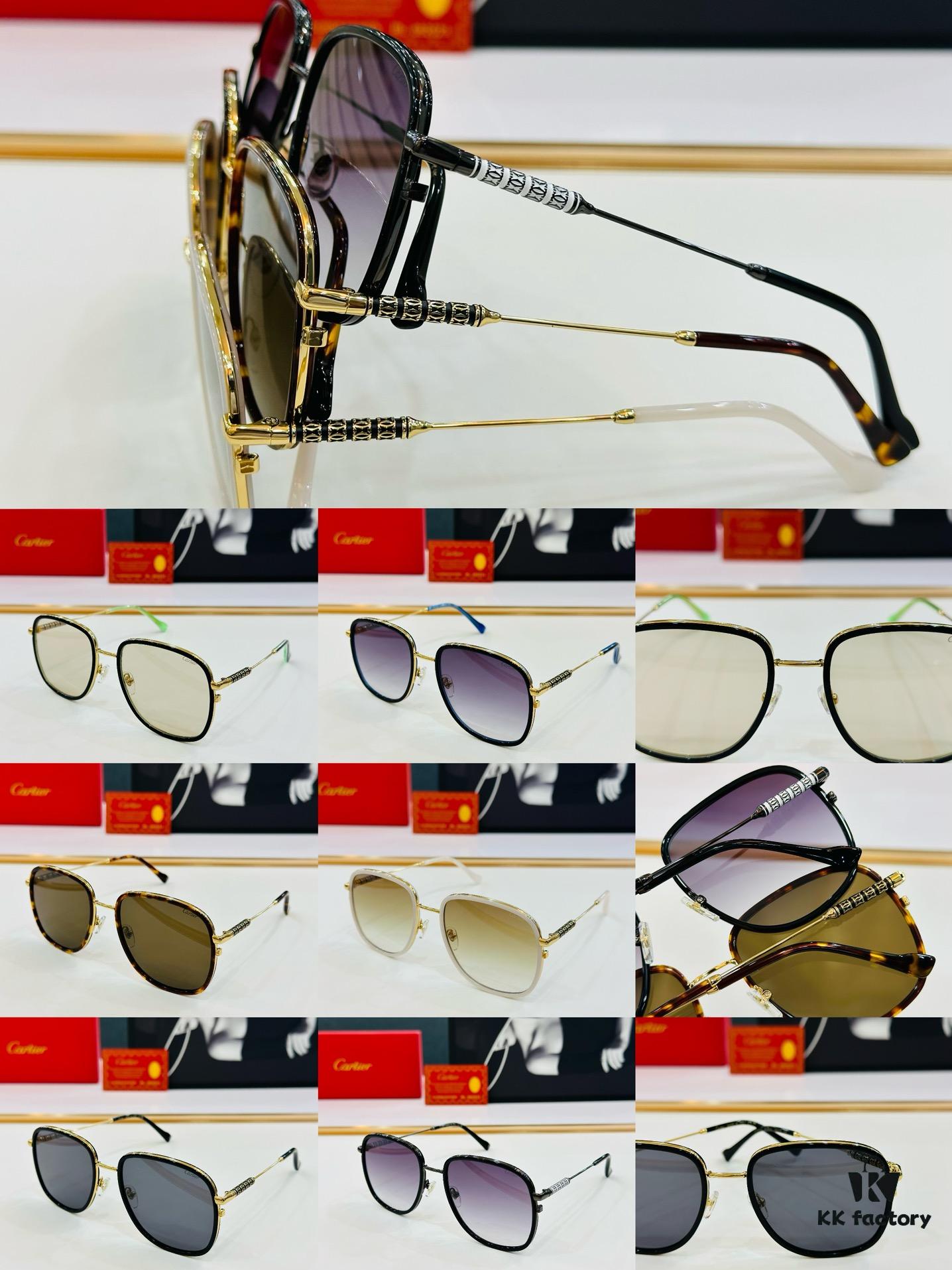 6931ac3dccd8ab3d7afa08f2 New Arrival Cartier Model: CT0382S Size: 55□19-145 High-Quality Brand Iconic Designer Sunglasses