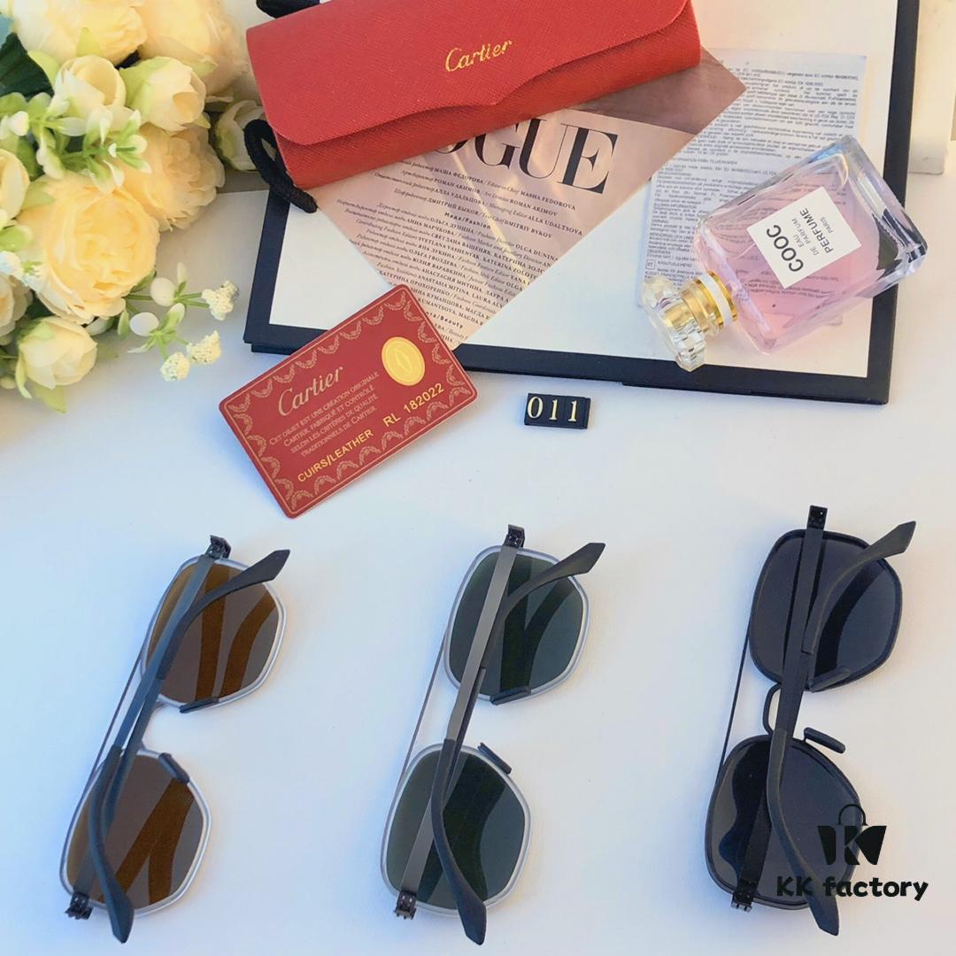 6931ac3dccd8ab3d7afa08f4 Cartier New Fashion Pilot Sunglasses with Metal Double Bridge, Luxury-Style Sunglasses Frame for Myopia, Polarized Men's Glasses 2024