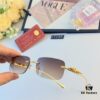 6931ac3fccd8ab3d7afa0909 Cartier Fashion Frameless Sunglasses with Retro Leopard Head Decoration, Square Sunglasses for Men, UV Protection Driving Glasses