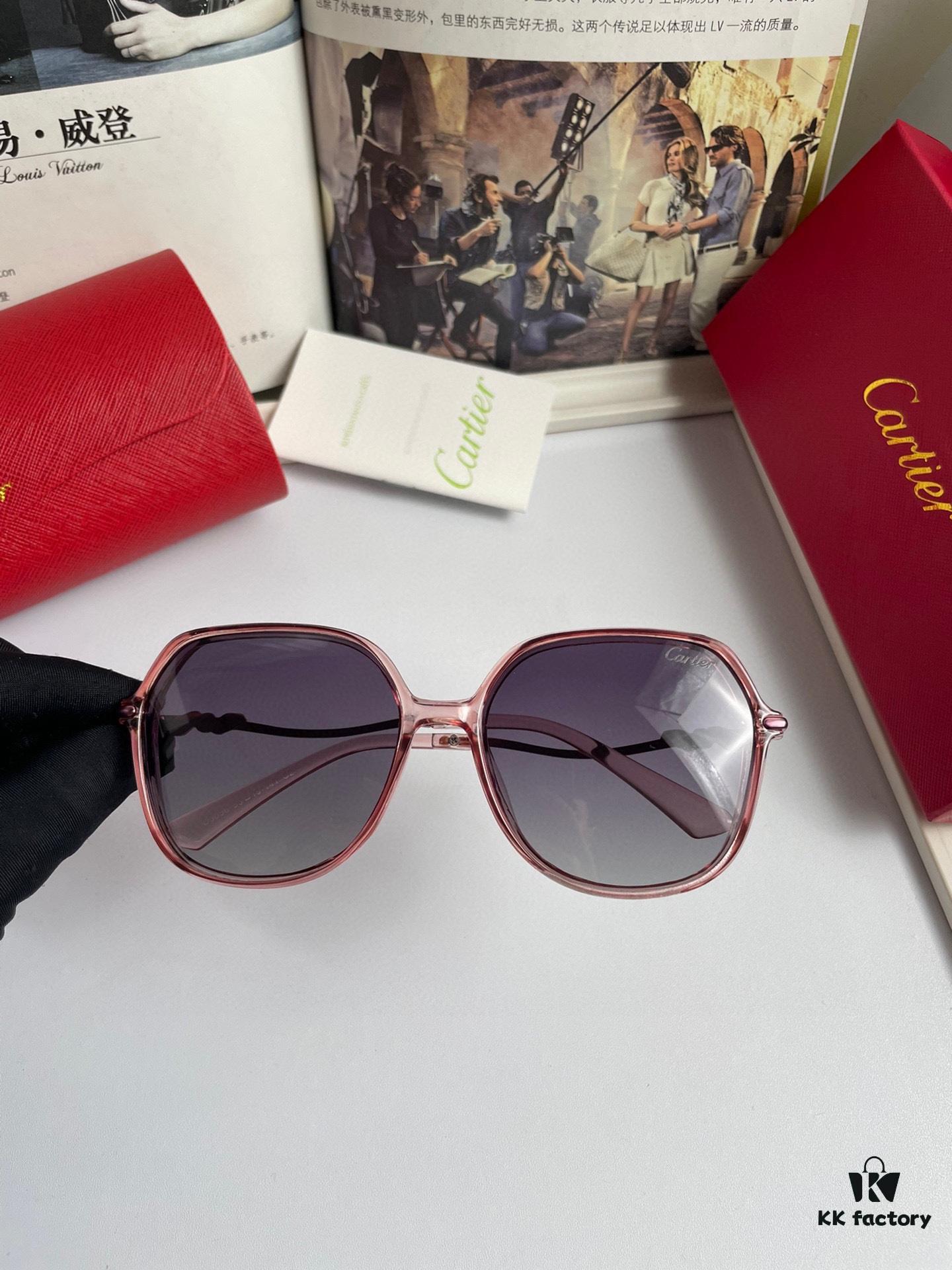 6931ac41ccd8ab3d7afa092b New Women's Cartier Sunglasses with PC Frame and Temples; Imported POLAREX High-Definition Polarized Lenses. Versatile Oversized Sunglasses That Are Flattering and Slimming
