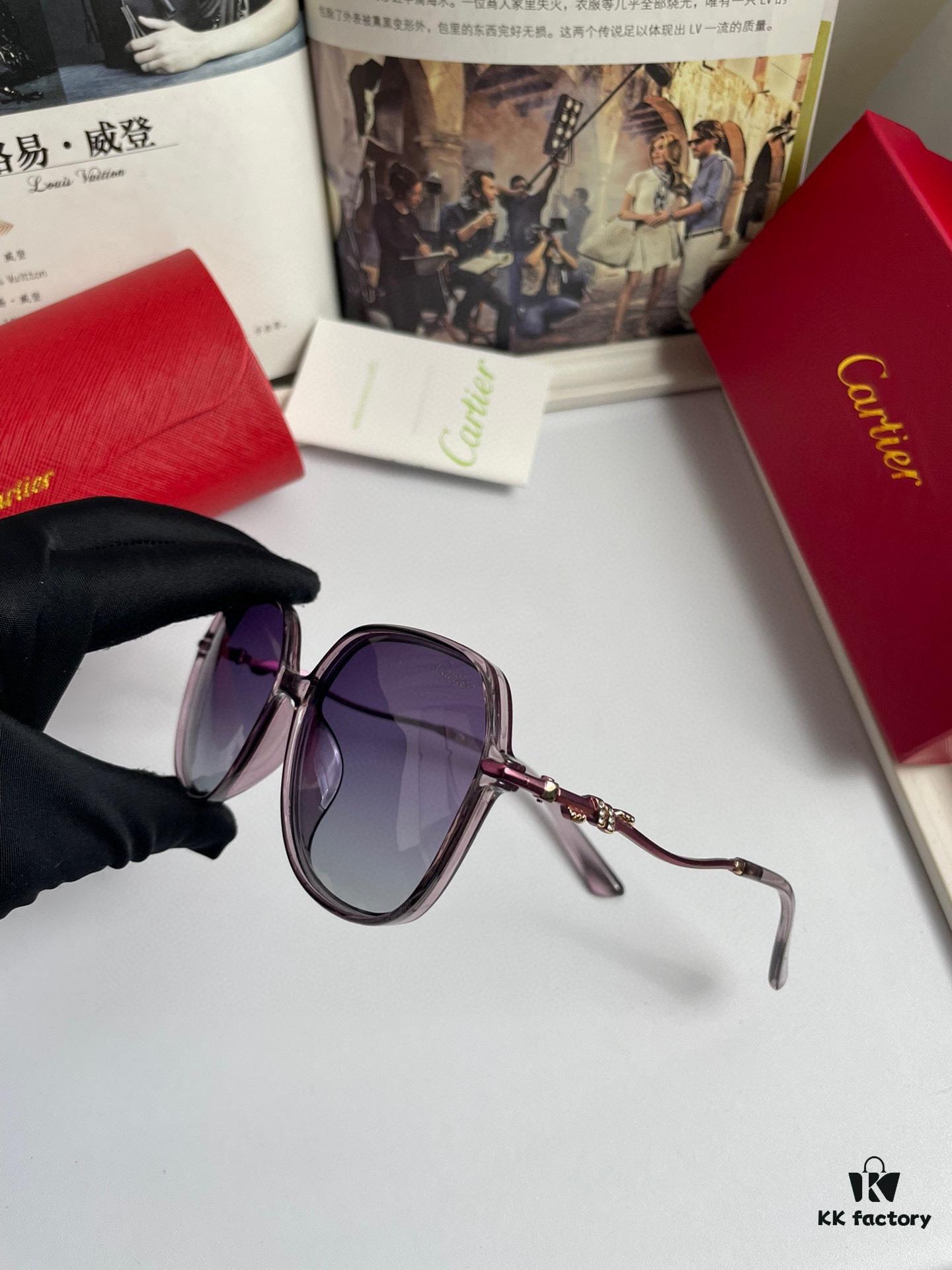 6931ac41ccd8ab3d7afa092e New Women's Cartier Sunglasses with PC Frame and Temples; Imported POLAREX High-Definition Polarized Lenses. Versatile Oversized Sunglasses That Are Flattering and Slimming