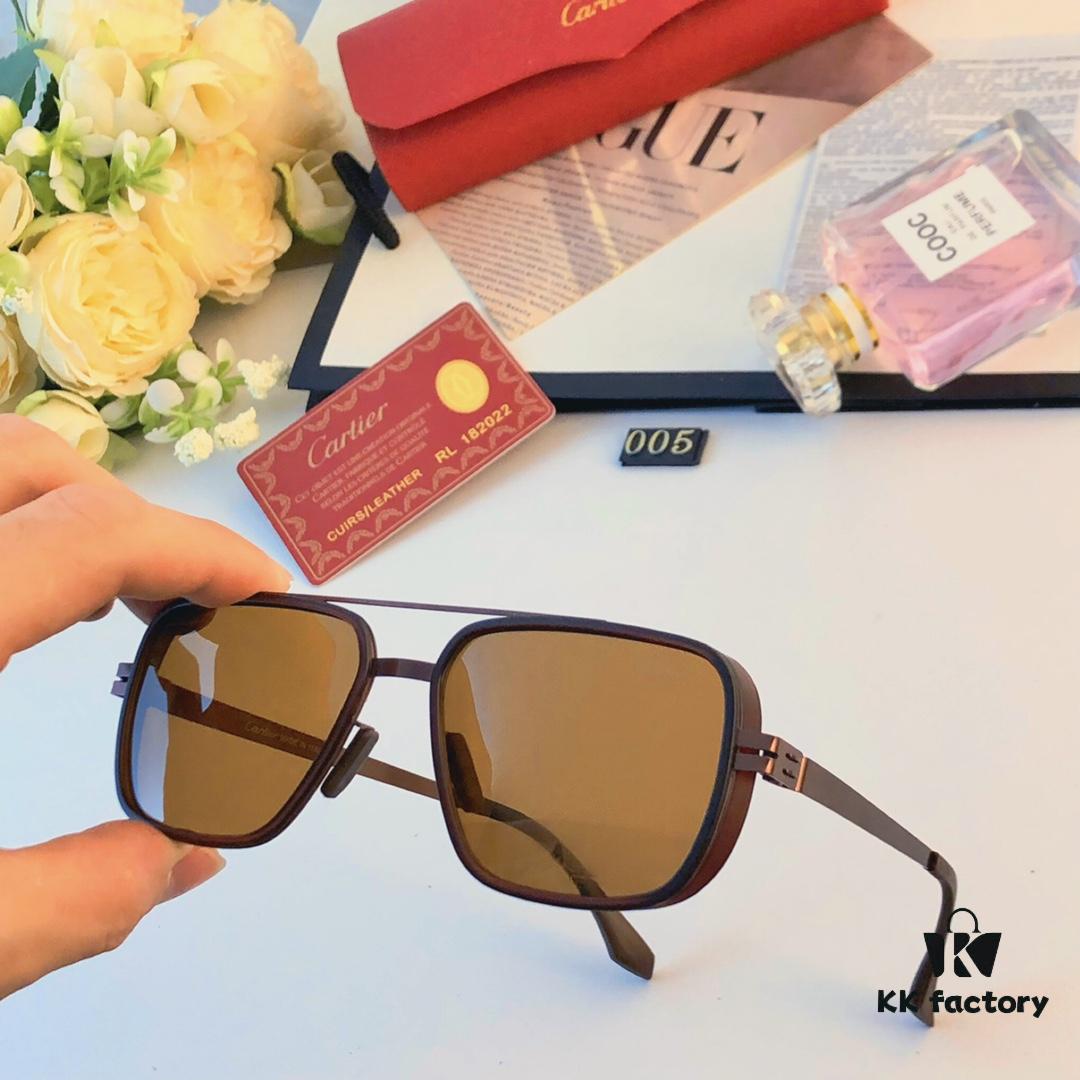 6931ac42ccd8ab3d7afa0947 Cartier New Fashion Pilot Sunglasses, Metal Dual-Bridge Polarized Sun Glasses for Men, 2024