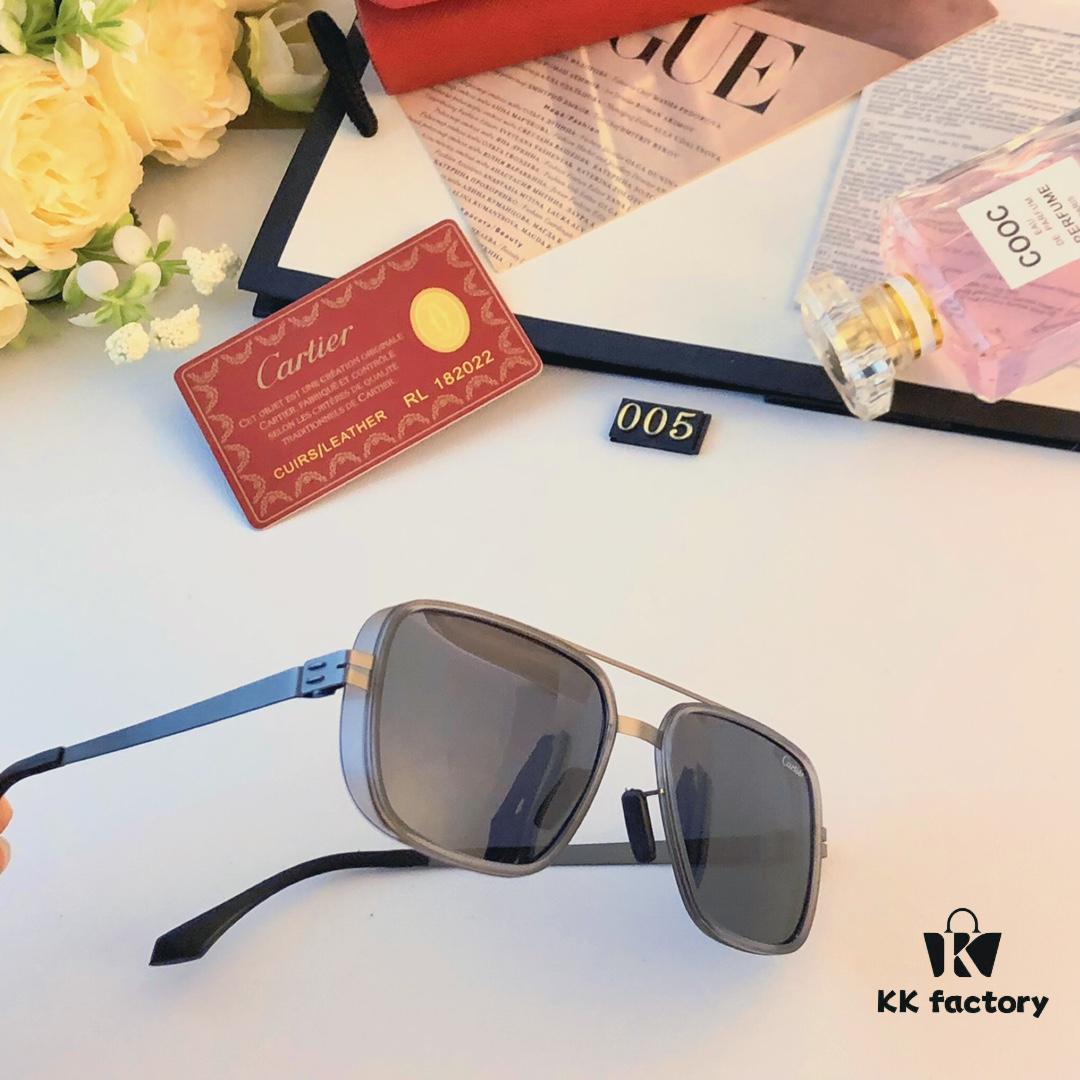 6931ac43ccd8ab3d7afa094c Cartier New Fashion Pilot Sunglasses, Metal Dual-Bridge Polarized Sun Glasses for Men, 2024