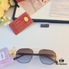 Cartier European and American style square frame double bridge sunglasses fashionable versatile sunglasses metal glasses cross-border viral bestseller