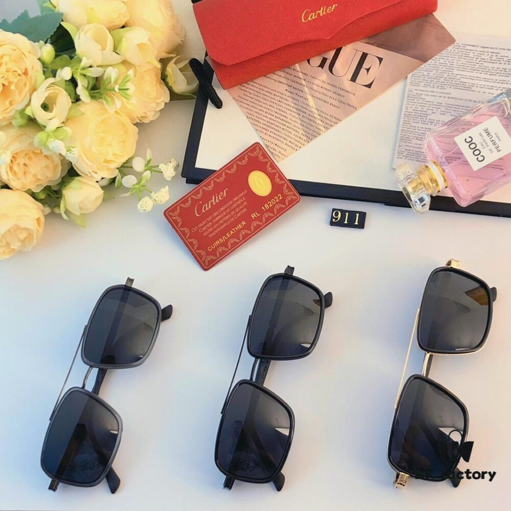 6931ac44ccd8ab3d7afa095f Cartier New Fashion Pilot Metal Double-Bridge Sunglasses for Men with Polarized Lenses