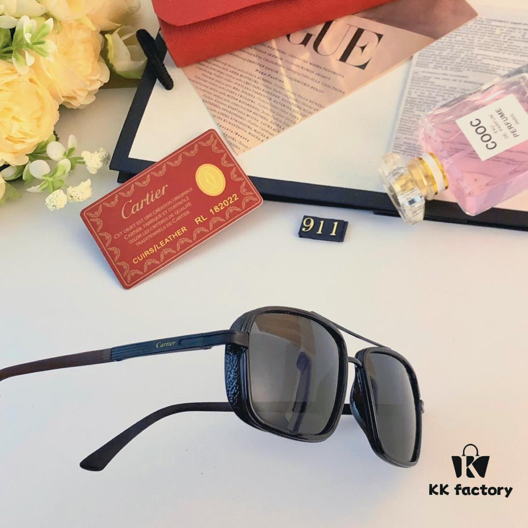 6931ac44ccd8ab3d7afa0967 Cartier New Fashion Pilot Metal Double-Bridge Sunglasses for Men with Polarized Lenses