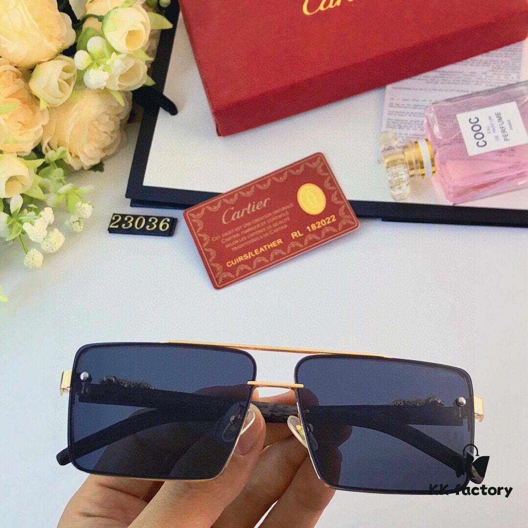 6931ac45ccd8ab3d7afa096e Cartier High-End Vintage Frameless Sunglasses for Men, Fashionable Square Unisex Eyewear, Ins Style