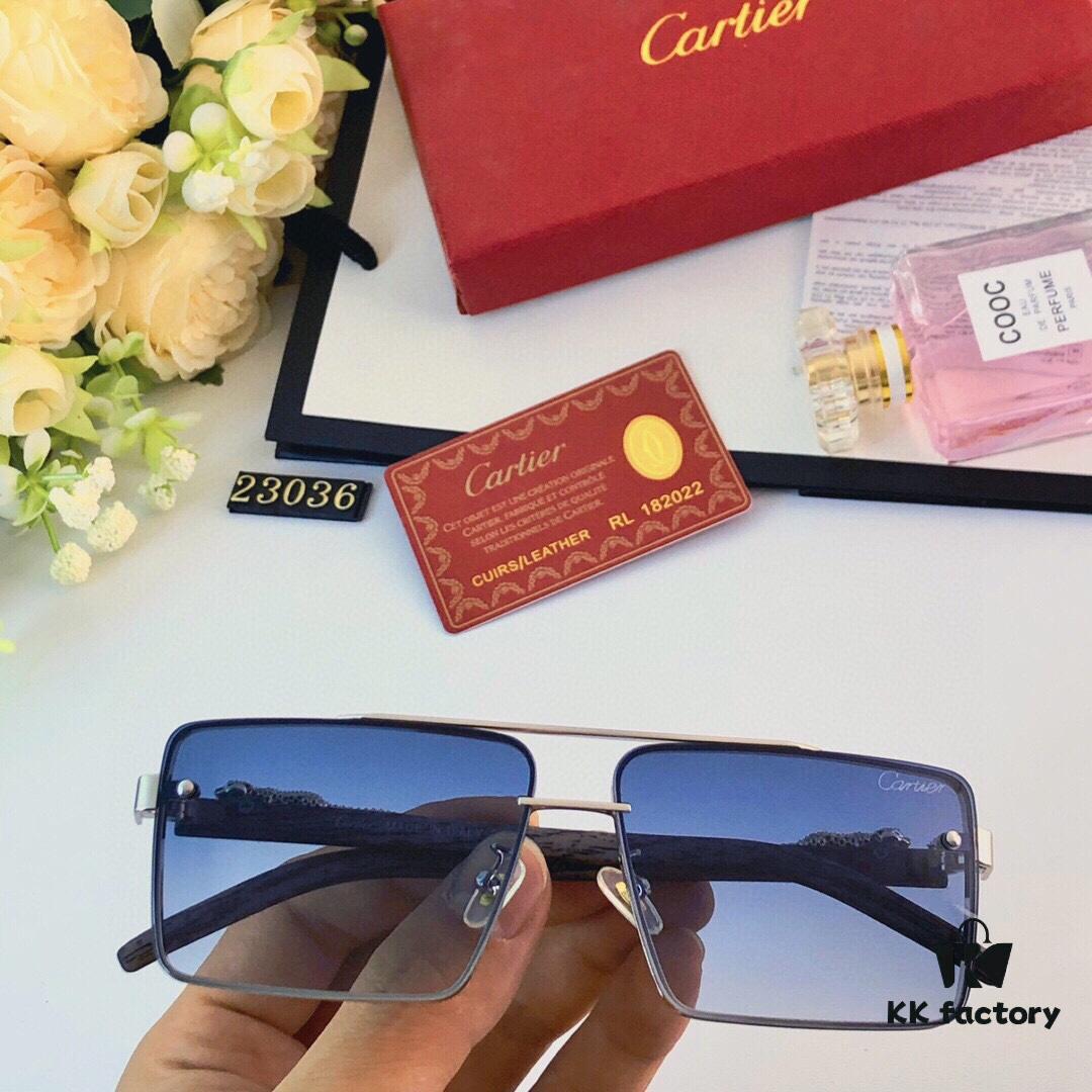 6931ac45ccd8ab3d7afa096f Cartier High-End Vintage Frameless Sunglasses for Men, Fashionable Square Unisex Eyewear, Ins Style