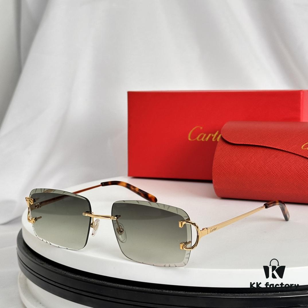 6931ac53ccd8ab3d7afa0a4a Cartier Official Website New Arrival Business Men's Frameless Eyeglasses, Ultra-Lightweight Frame, Original Quality with Excellent Craftsmanship, Suitable for Prescription Lenses Replacement. MODEL: CT00920 SIZE: 59□19-140