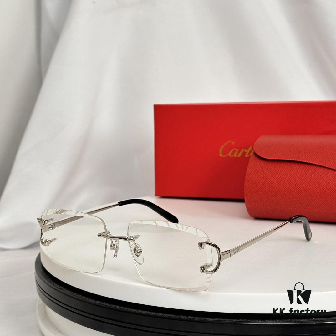 6931ac53ccd8ab3d7afa0a4f Cartier Official Website New Arrival Business Men's Frameless Eyeglasses, Ultra-Lightweight Frame, Original Quality with Excellent Craftsmanship, Suitable for Prescription Lenses Replacement. MODEL: CT00920 SIZE: 59□19-140