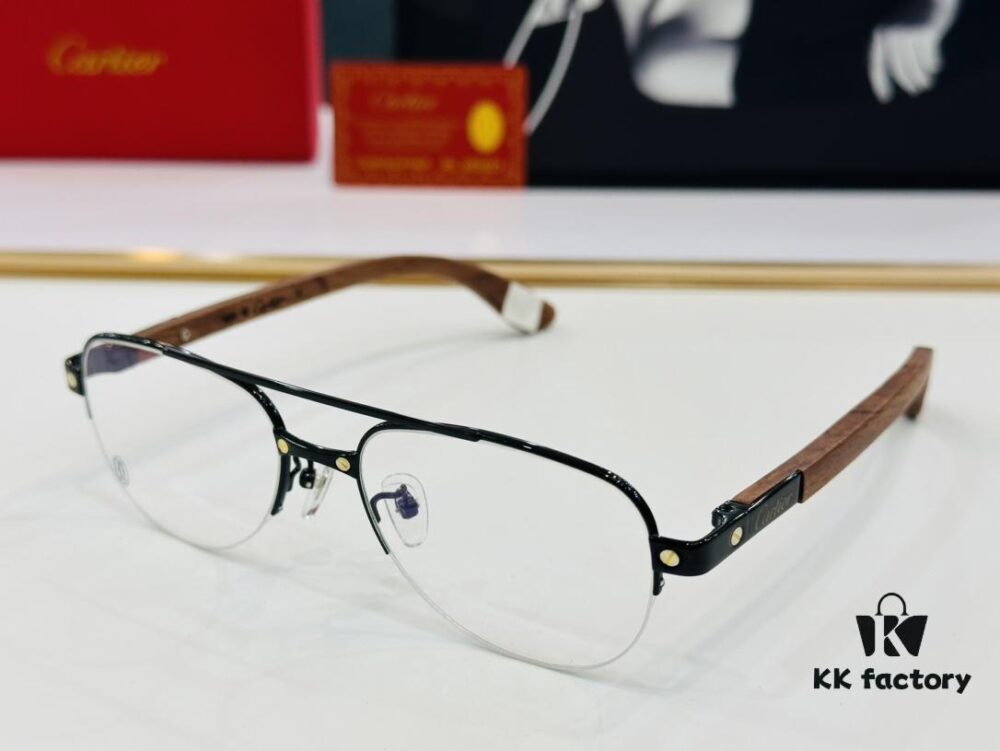 6931ac55ccd8ab3d7afa0a6e Cartier CT03162O Size 53□18-140 Men's Sunglasses, Universal Frame Shape for All Face Types, Comfortable Fit, Temple with Wooden Design, Suitable for Prescription Lenses
