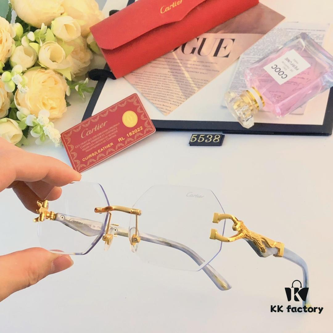 6931ac5accd8ab3d7afa0ac4 Cartier* New Style Frameless Panther Decorated Sunglasses, Retro Fashion Unisex Driving Sun Glasses