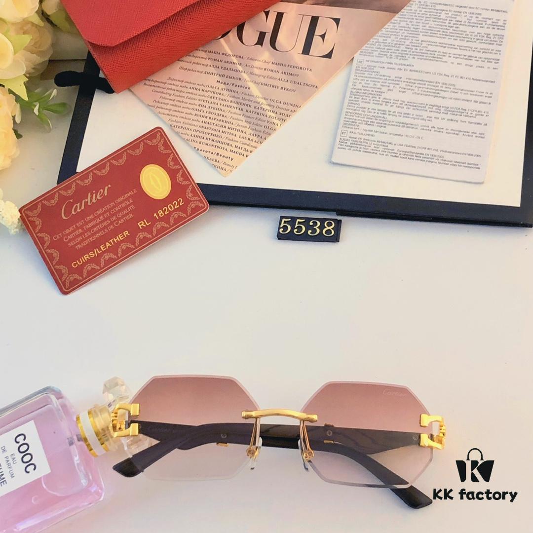 6931ac5accd8ab3d7afa0ac6 Cartier* New Style Frameless Panther Decorated Sunglasses, Retro Fashion Unisex Driving Sun Glasses